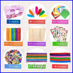 1000+ Pcs Art and Craft Supplies for Kids, Toddler DIY Craft Art Supply Set Incl