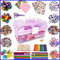 1000+ Pcs Art and Craft Supplies for Kids, Toddler DIY Craft Art Supply Set Incl