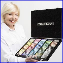 100Pc Wooden Case Soft Pastel Art Set for Beginners and Experienced Artists I Co