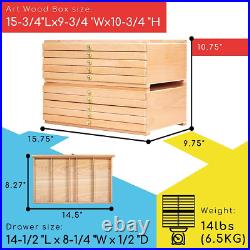 10Drawer Artist Supply Storage Box Large Capacity MultiFunction BeechWo G1N