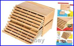 10-Drawer Artist Supply Storage Box Large 10-Drawer Storage Box Beechwood 10-Drawer Artist Supply Storage Box Large 10-Drawer Storage Box Beechwood