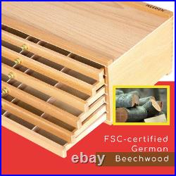10-Drawer Artist Supply Storage Box Large Capacity Multi-Function Beech-Wood P
