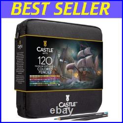 120 Colored Pencils for Artists Soft Cores, Zipper Case