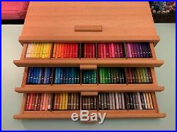 120 Faber-Castell Polychromos Color Pencils Lightly Used + Wooden Storage Box