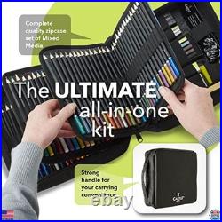 120+ Mixed Media Art Pencil Set Coloured, Watercolour, Pastel, Graphite, Case