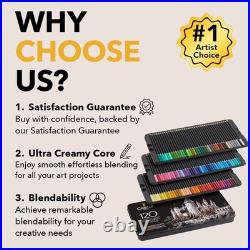 120 Soft Core Colored Pencils Set