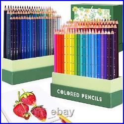 126 Colored Pencils Set with Protective Vertical Insert Box Organizer Soft Leads