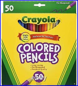 12-Boxes Crayola 100 Pre-Sharpened Premium Quality Colored Pencils 68-8100
