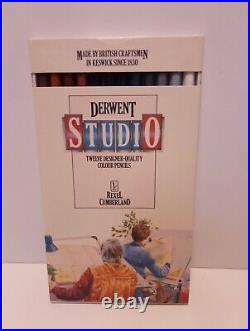 12 Derwent Studio Color Pencils Set Brown White