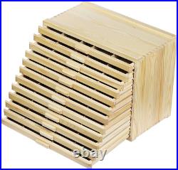 12-Drawer Pine Artist Supply Storage Box Effortlessly Organize and Store Penci