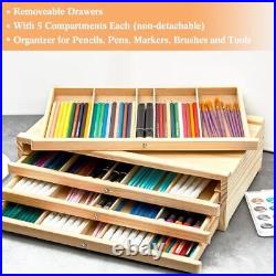 12 Drawers Art Storage Wooden Artist Storage Art Supply Box Multifunctional