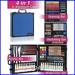 151pcs Mixed Media Art supplies, 4 in 1 Professional kits I Acrylic Paint Set