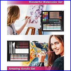 151pcs Mixed Media Art supplies, 4 in 1 Professional kits I Acrylic Paint Set