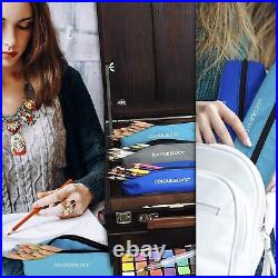 152 pc Wooden Easel Mixed Media Art Supplies Artist Painting and Drawing Ki