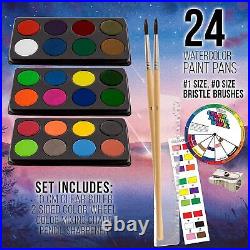 162-Piece Deluxe Mega Wood Box Art Painting & Drawing Set Artist Painting Pad