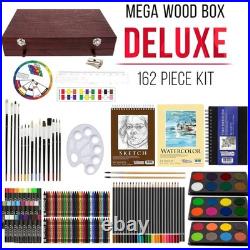 162-Piece Mega Wood Box Artist Kit with Painting