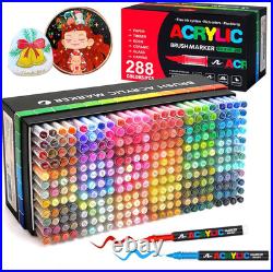 168 Colors Acrylic Markers, Soft Brush Tip Paint Pens and Paint Markers, Acrylic