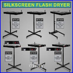 16 18 24 Flash Dryer Silkscreen Printing Heating Heavy Duty Adjustable Prints