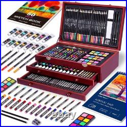 175 Piece Deluxe Art Set with 2 Drawing Pads, 9.6 Ounce (Pack of 1), Cherry