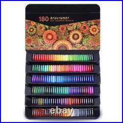 180Color pencil Professional Oil Color Tin Box Set Wood Sketching Colored Pencil