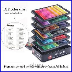 180 Colored Pencil Set for Adults Artists Rich Pigment Soft Core -12 Metall