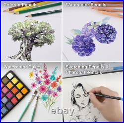 181 Pc Mixed Media Art Set in Exquisite Wooden Case Acrylic & Water Color Pain 181 Pc Mixed Media Art Set in Exquisite Wooden Case Acrylic & Water Color Pain