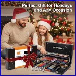 181 Pc Mixed Media Art Set in Exquisite Wooden Case Acrylic & Water Color Pain