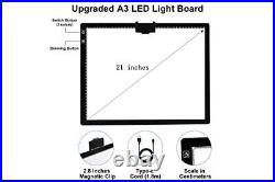 21Wireless Rechargeable A3 LED Light Pad with Built-in Stand, Magnetic