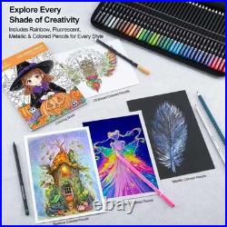 240PCS Artists Art Supplies Drawing Kit with 3 Sketchbook Coloring book