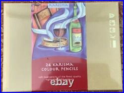 24 Karisma Coloured Pencils New Sealed In Box. Rare Find