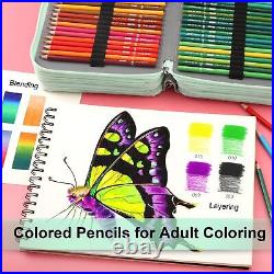 256 Colored Pencils Set for Adult Coloring, Soft Core Pencils for Drawing Blen