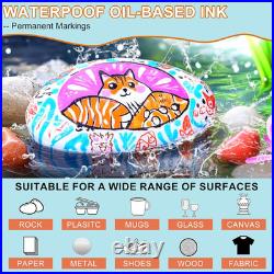 288 Colors Soft Brush Tip Acrylic Paint Markers Set, Pens for Rock, Wood, Fabric