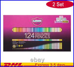 2X 124 Colors Master Art Colored Pencils Box Coloring Drawing Art Painting Long