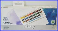 2 Cotman Watercolor Paint Set, Studio Set, 45 Half Pans with Brush