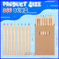 300 Boxes Mini Colored Pencils Operation Christmas Items 3.5 Inch Color Pencils