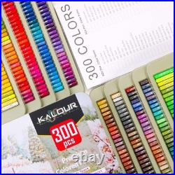 300 Professional Colored Pencils Set Soft Core Vibrant Art Supplies Heavy Duty