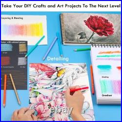 300 Professional Colored Pencils Set Soft Core Vibrant Art Supplies Heavy Duty