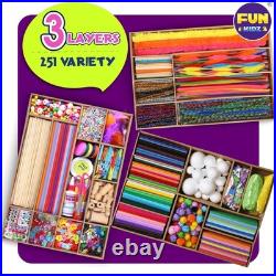 3 Layers Jumbo Arts and Crafts Supplies Warehouse, Biggest Chest Box 17.91Wx1