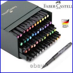 48 Brilliant Colours! Faber Castell Pitt Artists Brush Pens Markers Gift Box Set