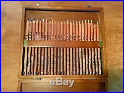 48 Karisma Colour Pencils in gorgeous wooden display box New & V. Gently Used