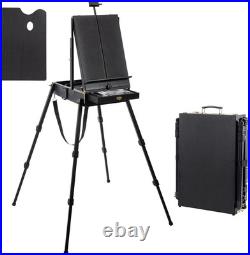 4 Legs Portable Beechwood French Easel, Black