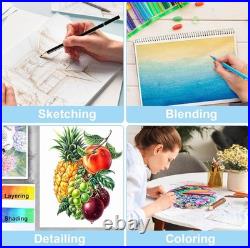 520-Color Deluxe Colored Pencil Set Perfect for Sketching, Blending & Shading