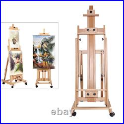 56 to 91 Adjustable Large Movable Artist Studio Easel Wooden Art Stand H-Frame
