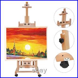 56 to 91 Adjustable Large Movable Artist Studio Easel Wooden Art Stand H-Frame