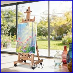 56 to 91 Adjustable Large Movable Artist Studio Easel Wooden Art Stand H-Frame
