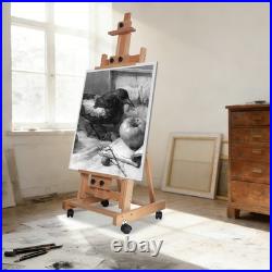 56 to 91 Adjustable Large Movable Artist Studio Easel Wooden Art Stand H-Frame