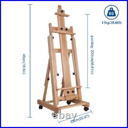 56 to 91 Adjustable Large Movable Artist Studio Easel Wooden Art Stand H-Frame