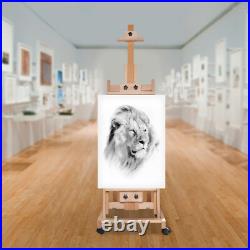 56 to 91 Adjustable Large Movable Artist Studio Easel Wooden Art Stand H-Frame