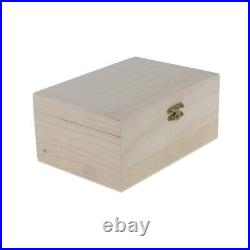 5 PCS Unfinished Wooden Box, Large Artist Tool Box Art Supplies Storage