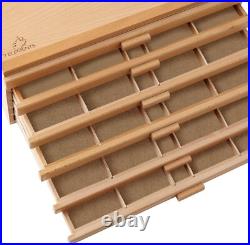 6 Drawer Wooden Artist Storage Supply Box for Pastels, Pencils, Pens, Markers